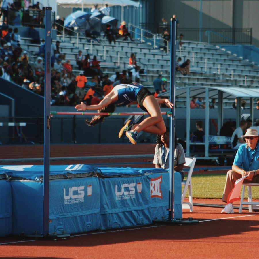 Junior Anika Wilson competes in her favorite event, the high jump. Wilson jumped at the National Junior Olympics in Lawrence, Kansas this summer.