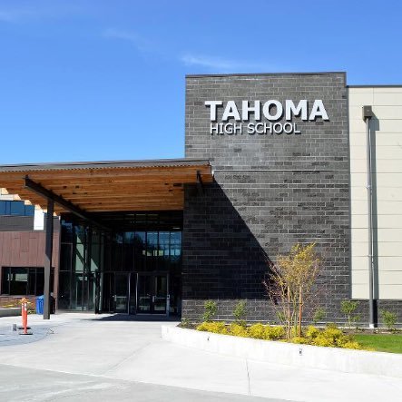Tahoma High School bright and early in the morning. 