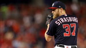 Stephen Strasburg winds up for a pitch as he goes against the Houston Astros. Who knows what hell pitch next! Photo provided by USA Today Sports.