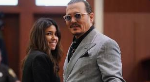 Johnny Depp with lawyer Camille Vasquez