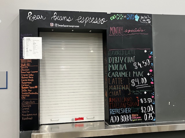 Bear Beans Booth in THS Commons